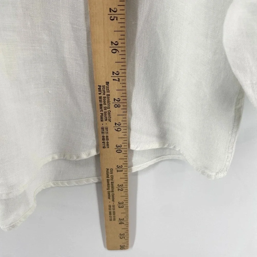 Vintage Banana Republic Shirt Mens L 100% Irish Linen Long Sleeve Button Up FLAW